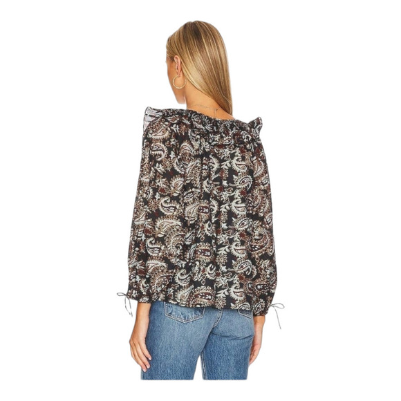 NWT Cleobella Jillian Blouse in Avalon Block Print Revolve size small - Picture 3 of 11
